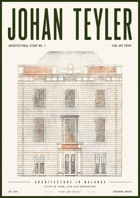 Johan Teyler Architectural Study No. 1 II No5 - Póster