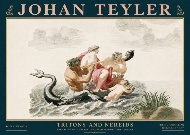 Johan Teyler Tritons and Nereids No5 - Póster