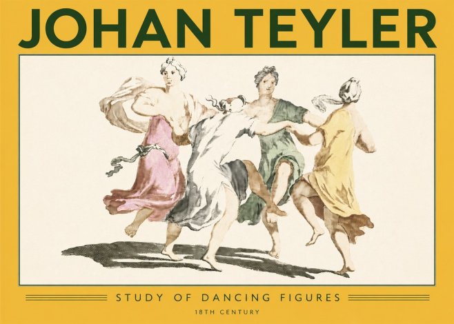 Johan Teyler Study of Dancing Figures No6 - Póster