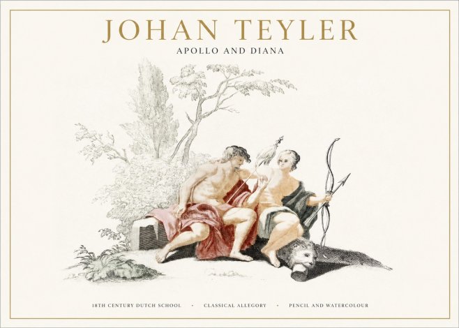 Johan Teyler Classical Study with Cupid and Symbols No5 - Póster
