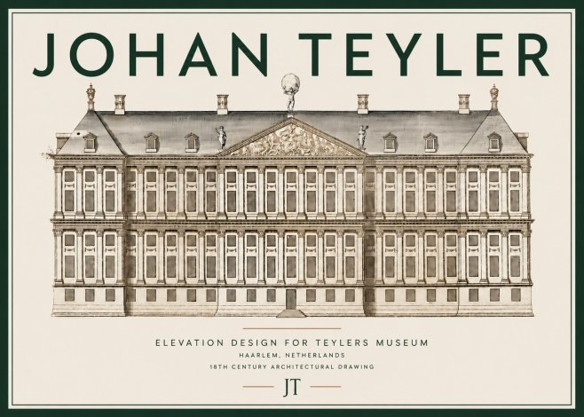 Johan Teyler Elevation Design for Teylers Museum, Haarlem No4 - Póster