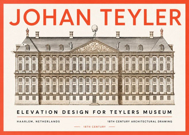 Johan Teyler Elevation Design for Teylers Museum, Haarlem No5 - Póster