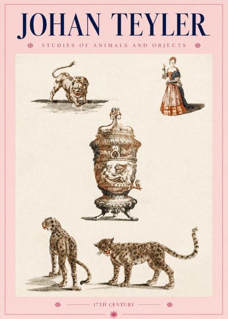 Johan Teyler Studies of Animals and Objects No4 - Póster