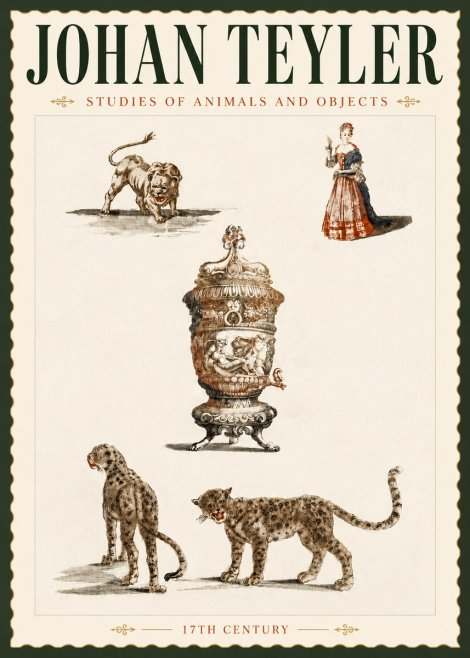 Johan Teyler Studies of Animals and Objects No5 - Póster