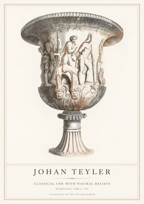 Johan Teyler Classical Urn with Figural Reliefs I No1 - Póster