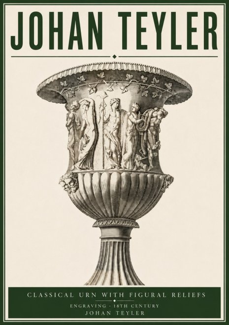 Johan Teyler Classical Urn with Figural Reliefs II No4 - Póster