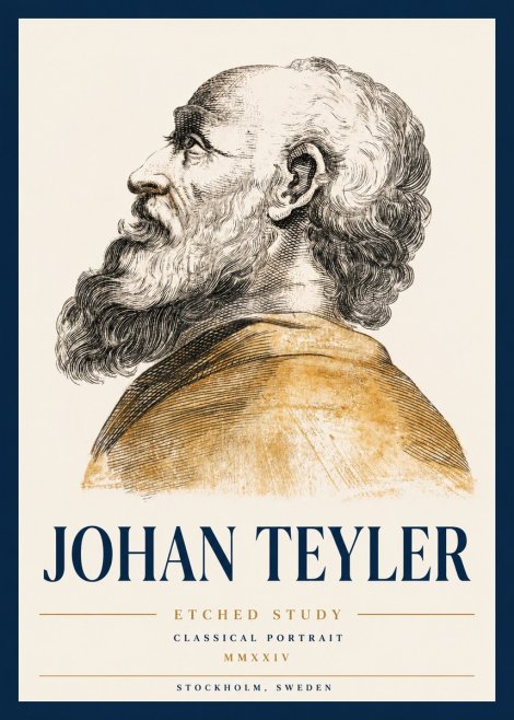 Johan Teyler Profile Study No3 - Póster