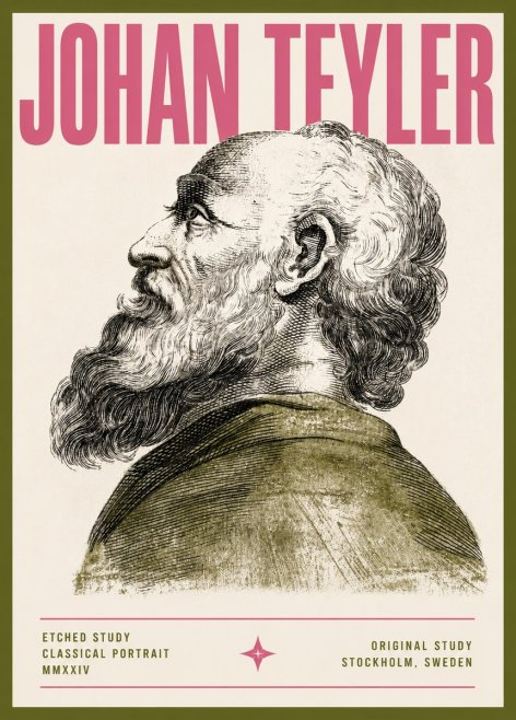 Johan Teyler Profile Study No5 - Póster