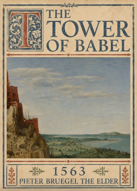 Pieter Bruegel The Tower of Babel X No4 - Póster