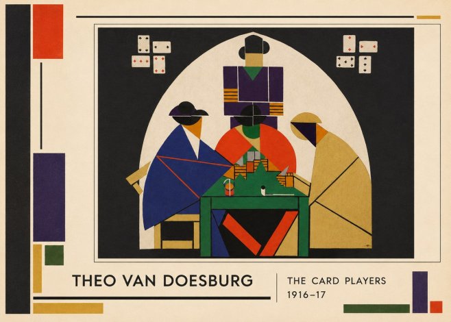 Theo van Doesburg The Card Players No1 - Póster