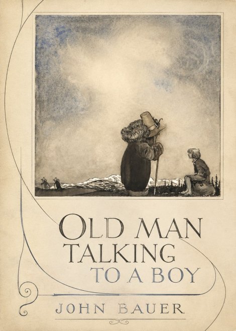John Bauer Old Man Talking to a Boy No5 - Póster