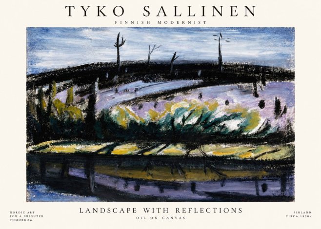 Tyko Sallinen Landscape with Reflections No1 - Póster