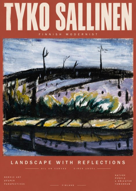 Tyko Sallinen Landscape with Reflections No5 - Póster