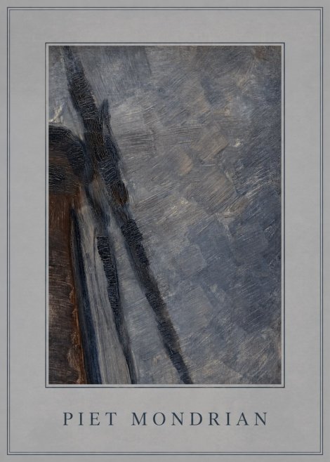 Piet Mondrian Windmill in Sunlight No3 - Póster