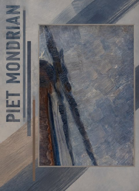Piet Mondrian Windmill in Sunlight No4 - Póster