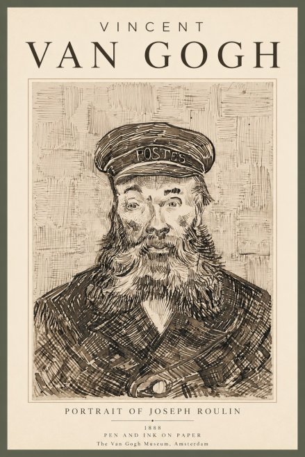 Van Gogh Portrait of Joseph Roulin I No3 - Póster