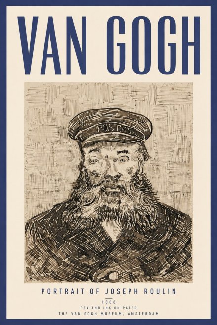 Van Gogh Portrait of Joseph Roulin I No4 - Póster