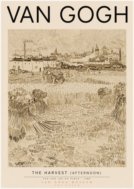 Van Gogh The Harvest (Afternoon) No3 - Póster
