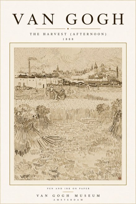 Van Gogh The Harvest (Afternoon) No6 - Póster