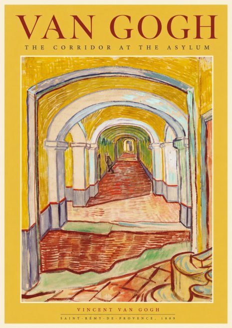 Van Gogh The Corridor at the Asylum No1 - Póster