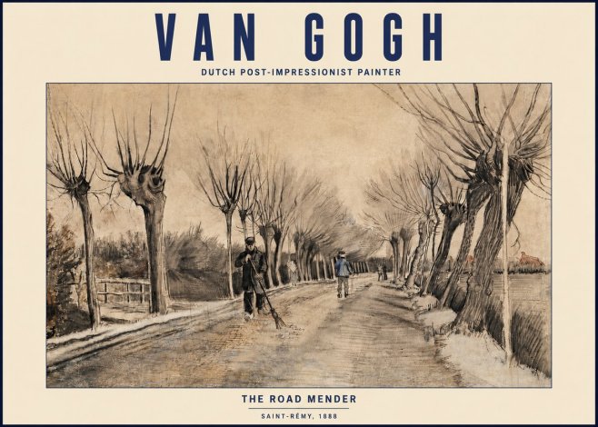 Van Gogh The Road Mender I No4 - Póster