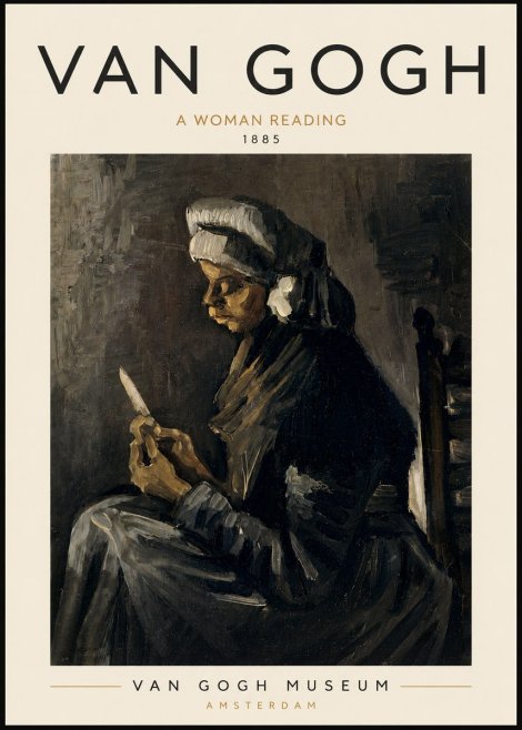 Van Gogh A Woman Reading No6 - Póster