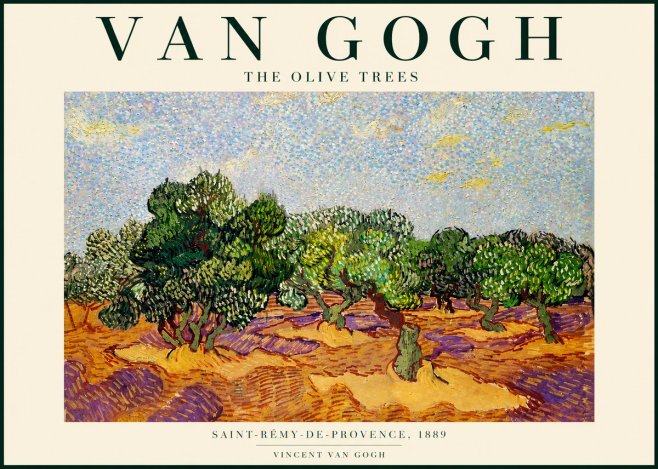 Van Gogh The Olive Trees No4 - Póster