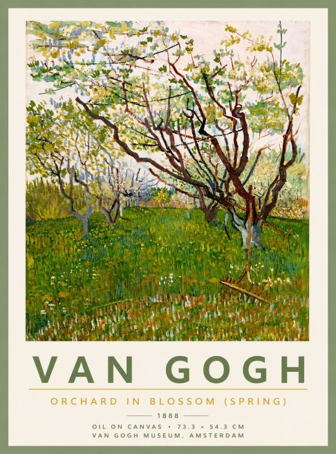 Van Gogh Orchard in Blossom (Spring) No4 - Póster