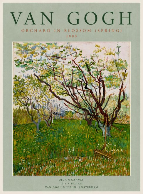 Van Gogh Orchard in Blossom (Spring) No5 - Póster