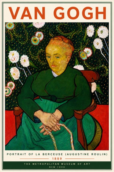 Van Gogh Portrait of La Berceuse (Augustine Roulin) No5 - Póster