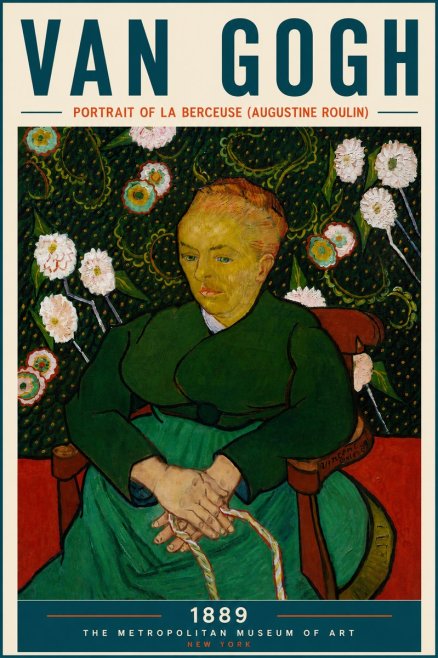 Van Gogh Portrait of La Berceuse (Augustine Roulin) No6 - Póster