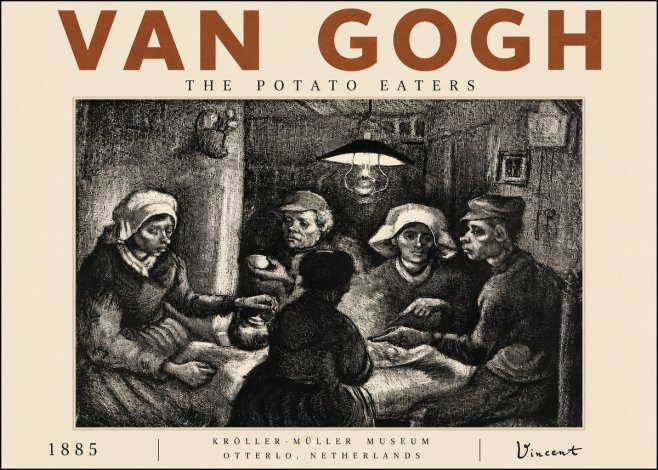 Van Gogh The Potato Eaters I No4 - Póster