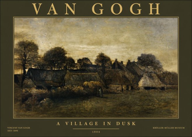 Van Gogh A Village in Dusk No2 - Póster