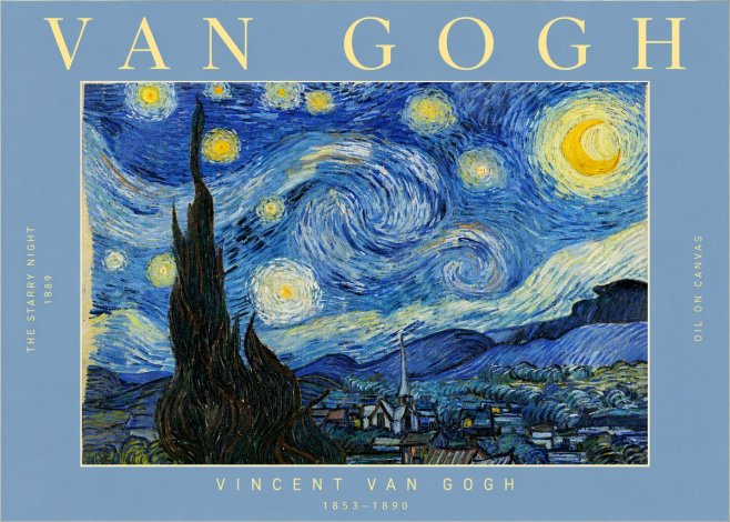 Van Gogh The Starry Night No2 - Póster