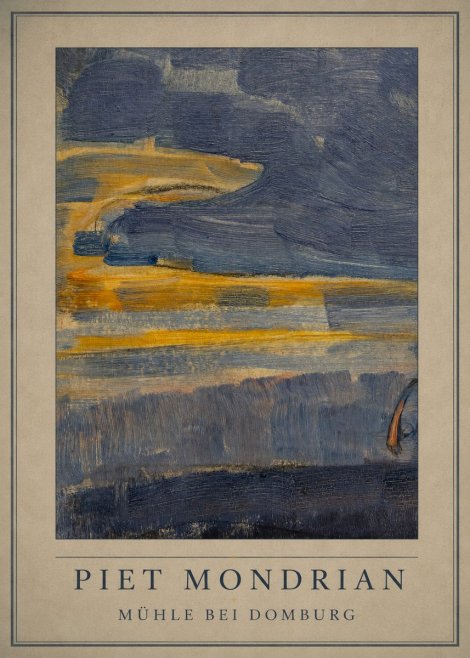 Piet Mondrian Mühle Bei Domburg No4 - Póster
