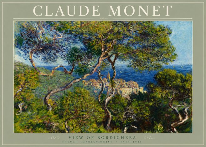 Monet View of Bordighera No5 - Póster