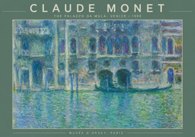 Monet The Palazzo Da Mula, Venice No4 - Póster