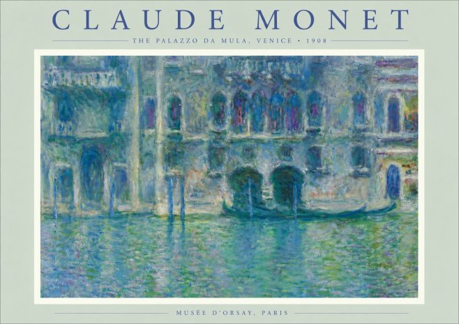 Monet The Palazzo Da Mula, Venice No6 - Póster