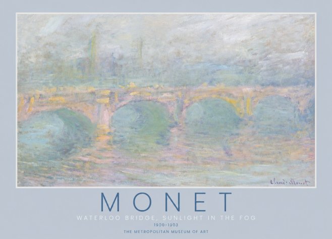 Monet Waterloo Bridge, Sunlight in the Fog I No2 - Póster