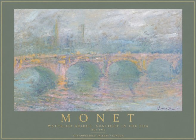 Monet Waterloo Bridge, Sunlight in the Fog I No4 - Póster