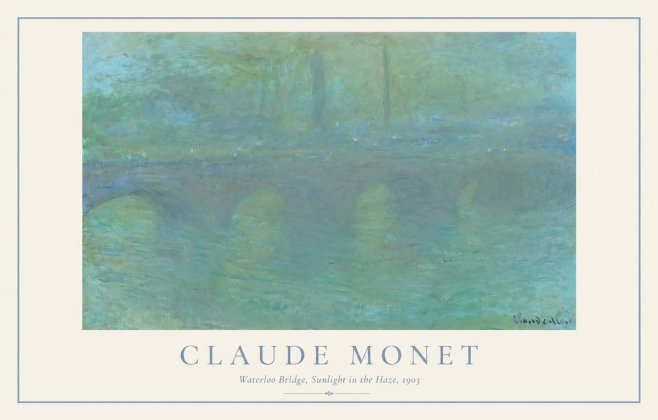 Monet Waterloo Bridge, Sunlight in the Haze, 1903 No1 - Póster