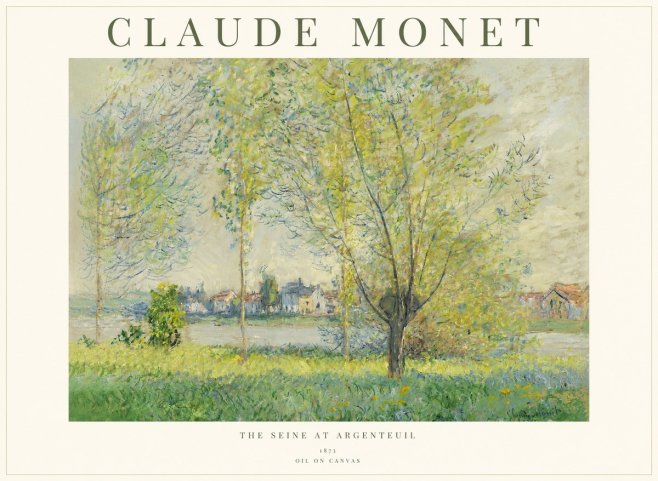 Monet The Seine at Argenteil No1 - Póster