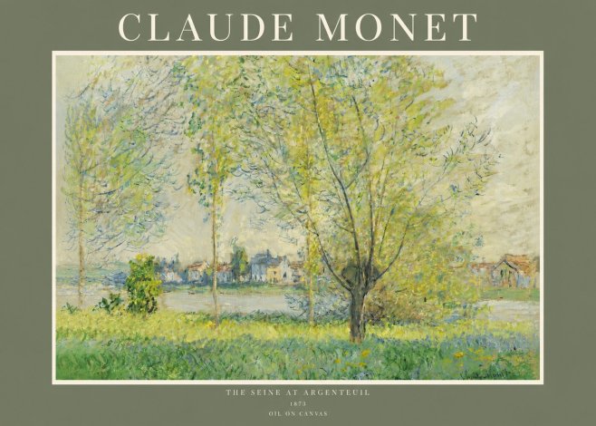 Monet The Seine at Argenteil No2 - Póster