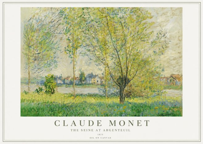 Monet The Seine at Argenteil No3 - Póster