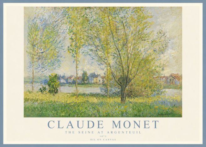 Monet The Seine at Argenteil No5 - Póster