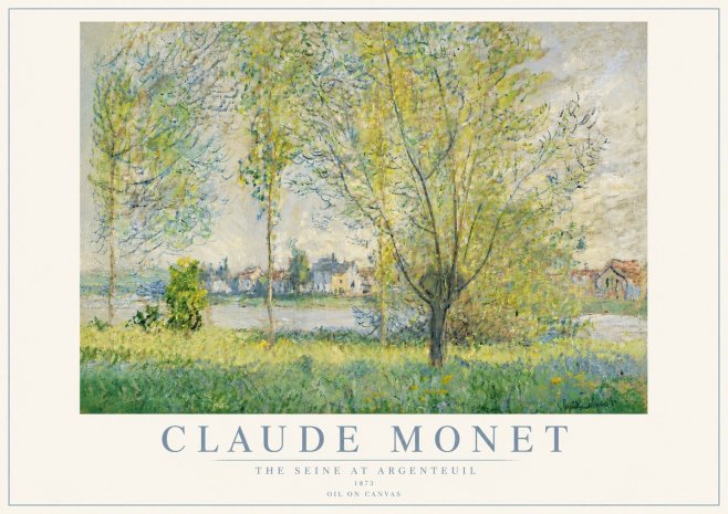 Monet The Seine at Argenteil No6 - Póster