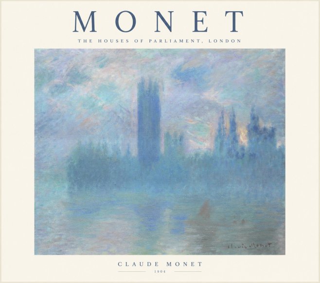 Monet The Houses of Parliament, London I No1 - Póster