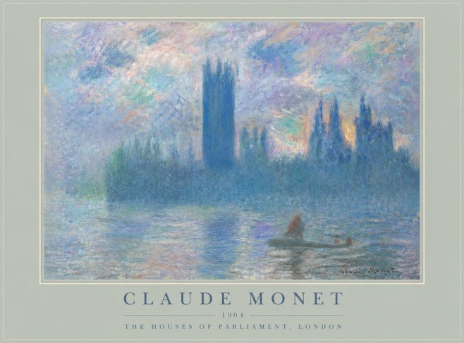 Monet The Houses of Parliament, London I No4 - Póster
