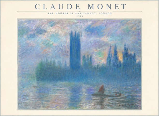 Monet The Houses of Parliament, London I No5 - Póster