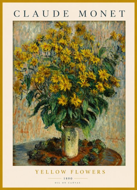 Monet Yellow Flowers No6 - Póster